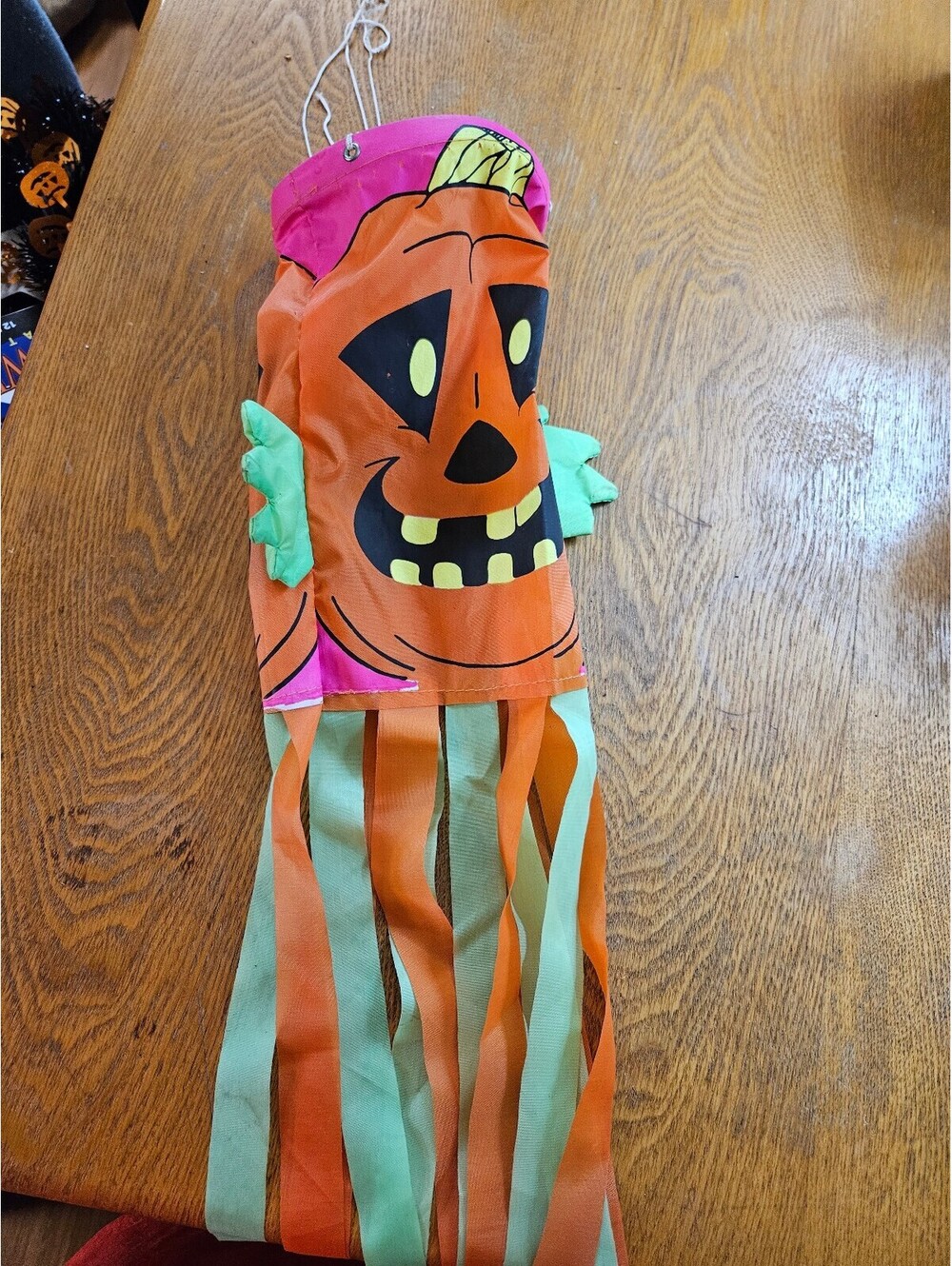 Vintage Halloween Jack-O-Lantern pumpkin Windsock